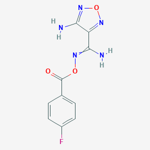 [[Amino-(4-amino-1,2,5-oxadiazol-3-yl)methylidene]amino] 4-fluorobenzoate