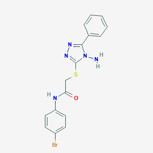 2-[(4-amino-5-phenyl-4H-1,2,4-triazol-3-yl)sulfanyl]-N-(4-bromophenyl)acetamide