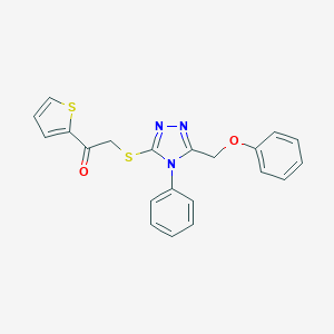 2-{[5-(phenoxymethyl)-4-phenyl-4H-1,2,4-triazol-3-yl]sulfanyl}-1-(2-thienyl)ethanone
