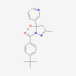 1-(4-tert-butylbenzoyl)-3-methyl-5-(3-pyridinyl)-4,5-dihydro-1H-pyrazol-5-ol