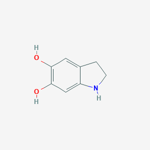 molecular formula C8H10BrNO2 B039452 Indoline-5,6-diol hydrobromide CAS No. 29539-03-5