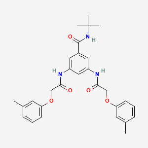 molecular formula C29H33N3O5 B3945223 N-TERT-BUTYL-3,5-BIS[2-(3-METHYLPHENOXY)ACETAMIDO]BENZAMIDE 