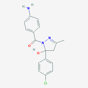 (4-aminophenyl)[5-(4-chlorophenyl)-5-hydroxy-3-methyl-4,5-dihydro-1H-pyrazol-1-yl]methanone