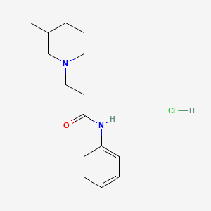 molecular formula C15H23ClN2O B3945288 3-(3-methylpiperidin-1-yl)-N-phenylpropanamide;hydrochloride 