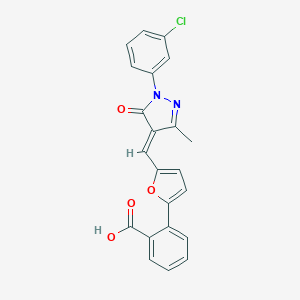 2-(5-{[1-(3-chlorophenyl)-3-methyl-5-oxo-1,5-dihydro-4H-pyrazol-4-yliden]methyl}-2-furyl)benzoic acid