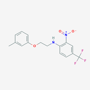 molecular formula C16H15F3N2O3 B3945466 N-[2-(3-methylphenoxy)ethyl]-2-nitro-4-(trifluoromethyl)aniline 