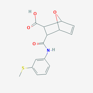 molecular formula C15H15NO4S B394548 3-{[3-(Methylsulfanyl)anilino]carbonyl}-7-oxabicyclo[2.2.1]hept-5-ene-2-carboxylic acid 