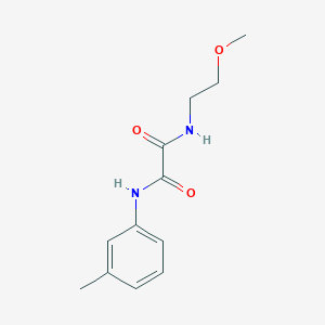 molecular formula C12H16N2O3 B3945501 N-(2-methoxyethyl)-N'-(3-methylphenyl)ethanediamide 