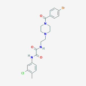 molecular formula C22H24BrClN4O3 B394554 N-{2-[4-(4-BROMOBENZOYL)PIPERAZIN-1-YL]ETHYL}-N'-(3-CHLORO-4-METHYLPHENYL)ETHANEDIAMIDE 