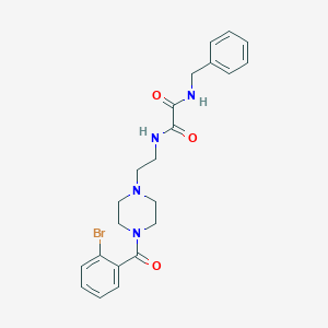 molecular formula C22H25BrN4O3 B394556 N~1~-benzyl-N~2~-{2-[4-(2-bromobenzoyl)-1-piperazinyl]ethyl}ethanediamide 