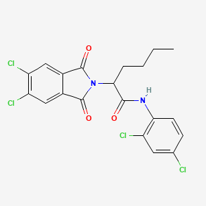 molecular formula C20H16Cl4N2O3 B3945618 2-(5,6-dichloro-1,3-dioxo-1,3-dihydro-2H-isoindol-2-yl)-N-(2,4-dichlorophenyl)hexanamide 