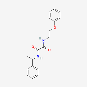 molecular formula C18H20N2O3 B3945644 N'-(2-PHENOXYETHYL)-N-(1-PHENYLETHYL)ETHANEDIAMIDE 