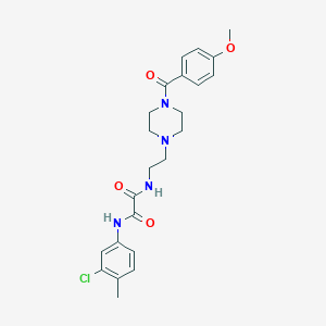 molecular formula C23H27ClN4O4 B394565 N'-(3-CHLORO-4-METHYLPHENYL)-N-{2-[4-(4-METHOXYBENZOYL)PIPERAZIN-1-YL]ETHYL}ETHANEDIAMIDE 