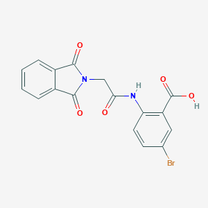 molecular formula C17H11BrN2O5 B394567 5-bromo-2-{[(1,3-dioxo-1,3-dihydro-2H-isoindol-2-yl)acetyl]amino}benzoic acid 