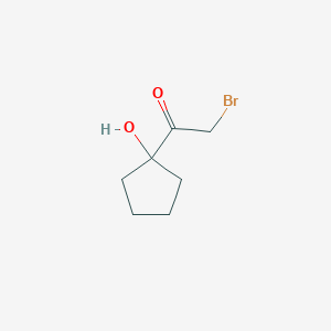 molecular formula C7H11BrO2 B039457 2-Bromo-1-(1-hydroxycyclopentyl)ethanone CAS No. 116633-22-8