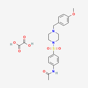 molecular formula C22H27N3O8S B3945749 N-(4-{[4-(4-methoxybenzyl)-1-piperazinyl]sulfonyl}phenyl)acetamide oxalate 