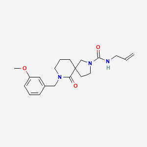 molecular formula C20H27N3O3 B3945780 N-allyl-7-(3-methoxybenzyl)-6-oxo-2,7-diazaspiro[4.5]decane-2-carboxamide 