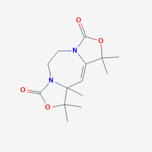molecular formula C14H20N2O4 B394582 3,3,3a,5,5-Pentamethyl-3a,5,8,9-tetrahydro-3H-2,6-dioxa-7a,9a-diaza-cyclopenta[f]azulene-1,7-dione CAS No. 312316-01-1
