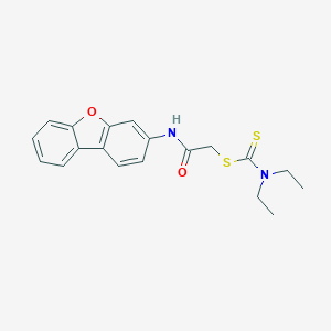 molecular formula C19H20N2O2S2 B394589 2-(Dibenzo[b,d]furan-3-ylamino)-2-oxoethyl diethylcarbamodithioate 