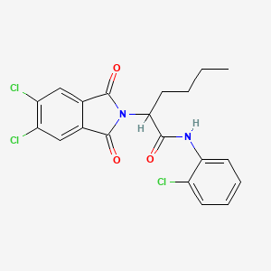 molecular formula C20H17Cl3N2O3 B3945896 N-(2-chlorophenyl)-2-(5,6-dichloro-1,3-dioxoisoindol-2-yl)hexanamide 