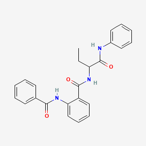 molecular formula C24H23N3O3 B3945939 N-[1-(anilinocarbonyl)propyl]-2-(benzoylamino)benzamide 