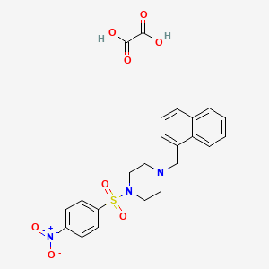 molecular formula C23H23N3O8S B3945943 1-(1-naphthylmethyl)-4-[(4-nitrophenyl)sulfonyl]piperazine oxalate 