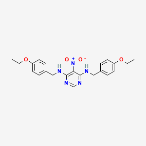 molecular formula C22H25N5O4 B3945994 N,N'-bis(4-ethoxybenzyl)-5-nitro-4,6-pyrimidinediamine 