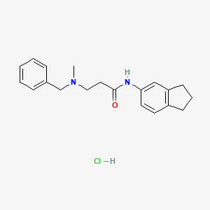 molecular formula C20H25ClN2O B3946008 N~3~-benzyl-N~1~-(2,3-dihydro-1H-inden-5-yl)-N~3~-methyl-beta-alaninamide hydrochloride 