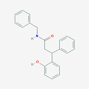 molecular formula C22H21NO2 B3946020 N-benzyl-3-(2-hydroxyphenyl)-3-phenylpropanamide 