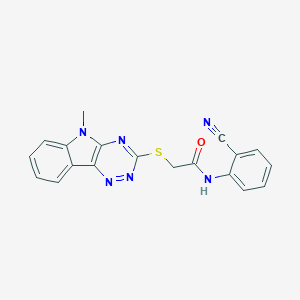 N-(2-cyanophenyl)-2-[(5-methyl-5H-[1,2,4]triazino[5,6-b]indol-3-yl)sulfanyl]acetamide