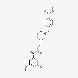 molecular formula C25H32N2O5 B3946047 methyl 4-[(3-{3-[(3,5-dimethoxyphenyl)amino]-3-oxopropyl}-1-piperidinyl)methyl]benzoate 