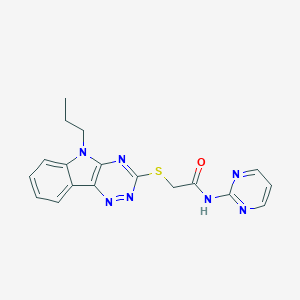 2-[(5-propyl-5H-[1,2,4]triazino[5,6-b]indol-3-yl)thio]-N-pyrimidin-2-ylacetamide