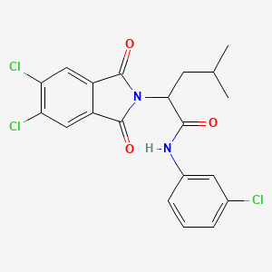 molecular formula C20H17Cl3N2O3 B3946054 N-(3-chlorophenyl)-2-(5,6-dichloro-1,3-dioxo-1,3-dihydro-2H-isoindol-2-yl)-4-methylpentanamide 