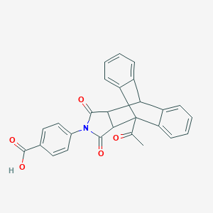 molecular formula C27H19NO5 B394609 4-(1-Acetyl-16,18-dioxo-17-azapentacyclo[6.6.5.0~2,7~.0~9,14~.0~15,19~]nonadeca-2,4,6,9,11,13-hexaen-17-yl)benzoic acid (non-preferred name) 