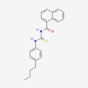 molecular formula C22H22N2OS B3946094 N-[(4-butylphenyl)carbamothioyl]naphthalene-1-carboxamide 