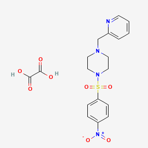 molecular formula C18H20N4O8S B3946096 1-[(4-nitrophenyl)sulfonyl]-4-(2-pyridinylmethyl)piperazine oxalate 