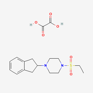 molecular formula C17H24N2O6S B3946128 1-(2,3-dihydro-1H-inden-2-yl)-4-(ethylsulfonyl)piperazine oxalate 