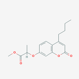 molecular formula C17H20O5 B3946138 methyl 2-[(4-butyl-2-oxo-2H-chromen-7-yl)oxy]propanoate 