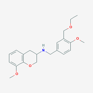 molecular formula C21H27NO4 B3946174 N-[3-(ethoxymethyl)-4-methoxybenzyl]-8-methoxy-3-chromanamine 