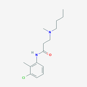 molecular formula C15H23ClN2O B3946312 3-[butyl(methyl)amino]-N-(3-chloro-2-methylphenyl)propanamide 