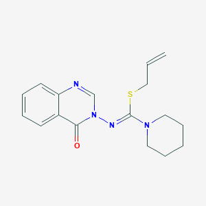 molecular formula C17H20N4OS B394635 3-[(Z)-[(PIPERIDIN-1-YL)(PROP-2-EN-1-YLSULFANYL)METHYLIDENE]AMINO]-3,4-DIHYDROQUINAZOLIN-4-ONE 