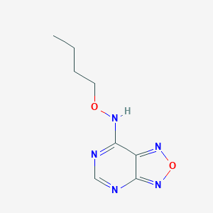 molecular formula C8H11N5O2 B394639 [1,2,5]oxadiazolo[3,4-d]pyrimidin-7(6H)-one O-butyloxime 