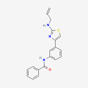 molecular formula C19H17N3OS B3946416 N-[3-[2-(prop-2-enylamino)-1,3-thiazol-4-yl]phenyl]benzamide 