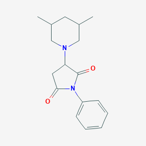 molecular formula C17H22N2O2 B394643 3-(3,5-Dimethylpiperidin-1-yl)-1-phenylpyrrolidine-2,5-dione 