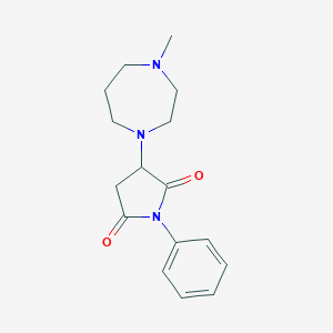 molecular formula C16H21N3O2 B394645 3-(4-Methyl-1,4-diazepan-1-yl)-1-phenylpyrrolidine-2,5-dione 