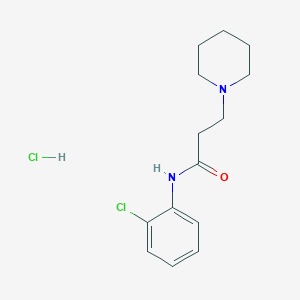 molecular formula C14H20Cl2N2O B3946466 N-(2-chlorophenyl)-3-(1-piperidinyl)propanamide hydrochloride 