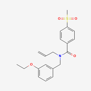 molecular formula C20H23NO4S B3946472 N-allyl-N-(3-ethoxybenzyl)-4-(methylsulfonyl)benzamide 