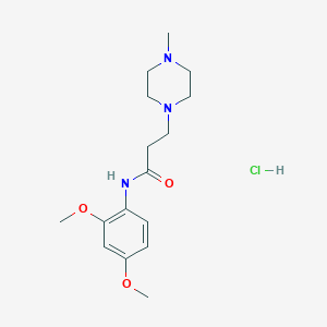 molecular formula C16H26ClN3O3 B3946483 N-(2,4-dimethoxyphenyl)-3-(4-methyl-1-piperazinyl)propanamide hydrochloride 