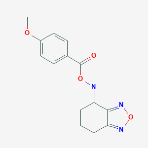 molecular formula C14H13N3O4 B394652 6,7-dihydro-2,1,3-benzoxadiazol-4(5H)-one O-(4-methoxybenzoyl)oxime 