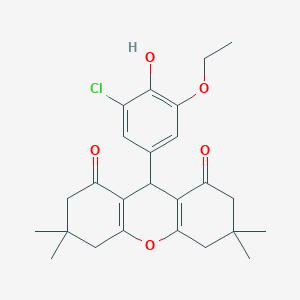 9-(3-chloro-5-ethoxy-4-hydroxyphenyl)-3,3,6,6-tetramethyl-3,4,5,6,7,9-hexahydro-1H-xanthene-1,8(2H)-dione
